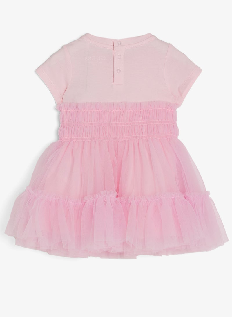 GUESS Infant Crew Neck Fit And Flare Dress And Panty - Image 3